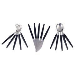 Tias Eckhoff for Lundtofte, Denmark. Five-person "Opus" dinner cutlery set.