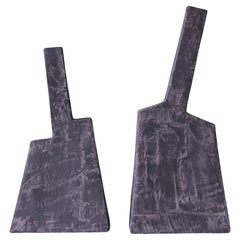 Jarrón de Cerámica de Hombros Inclinados con Silueta de Líneas Limpias, Minimalismo (Set de 2)
