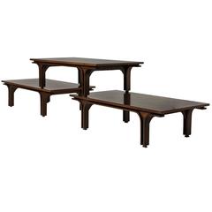 Set of Three Low Tables by Gianfranco Frattini for Bernini 1