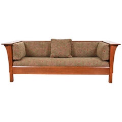 Stickley Mission Oak Arts and Crafts Settle Sofa