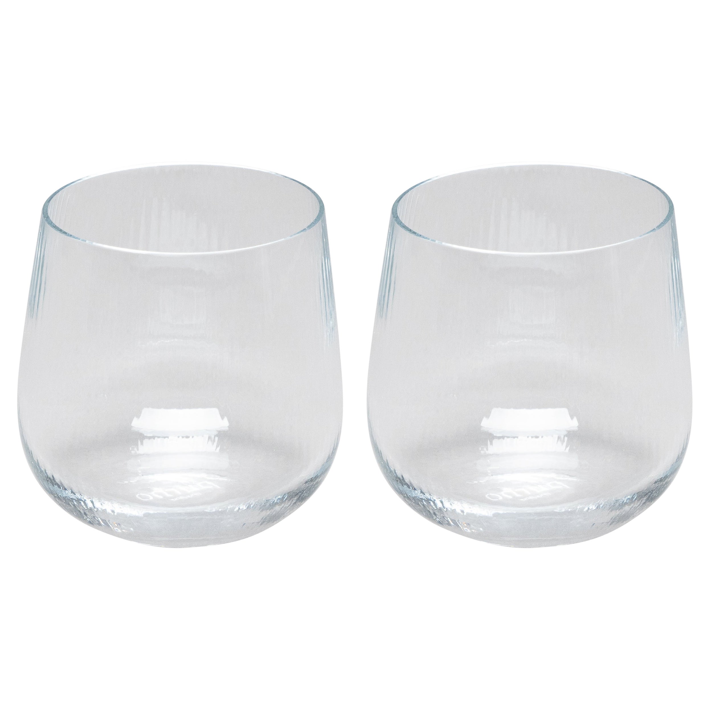 21st Century Federico Peri Stilla Liquida Crystal 2-Small Tumblers Murano