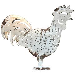 Big French Original Painted Folk Art Full Body Rooster Sculpture, 1920s Big French Original Painted Folk Art Full Body Rooster Sculpture, 1920s