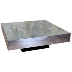 Mirror coffee table by Willy Rizzo for Cidue, 1970s