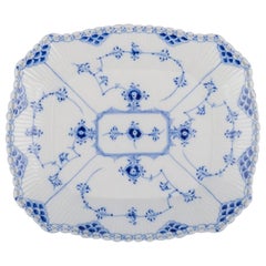 Royal Copenhagen Blue Fluted Full Lace, bol carré en porcelaine.