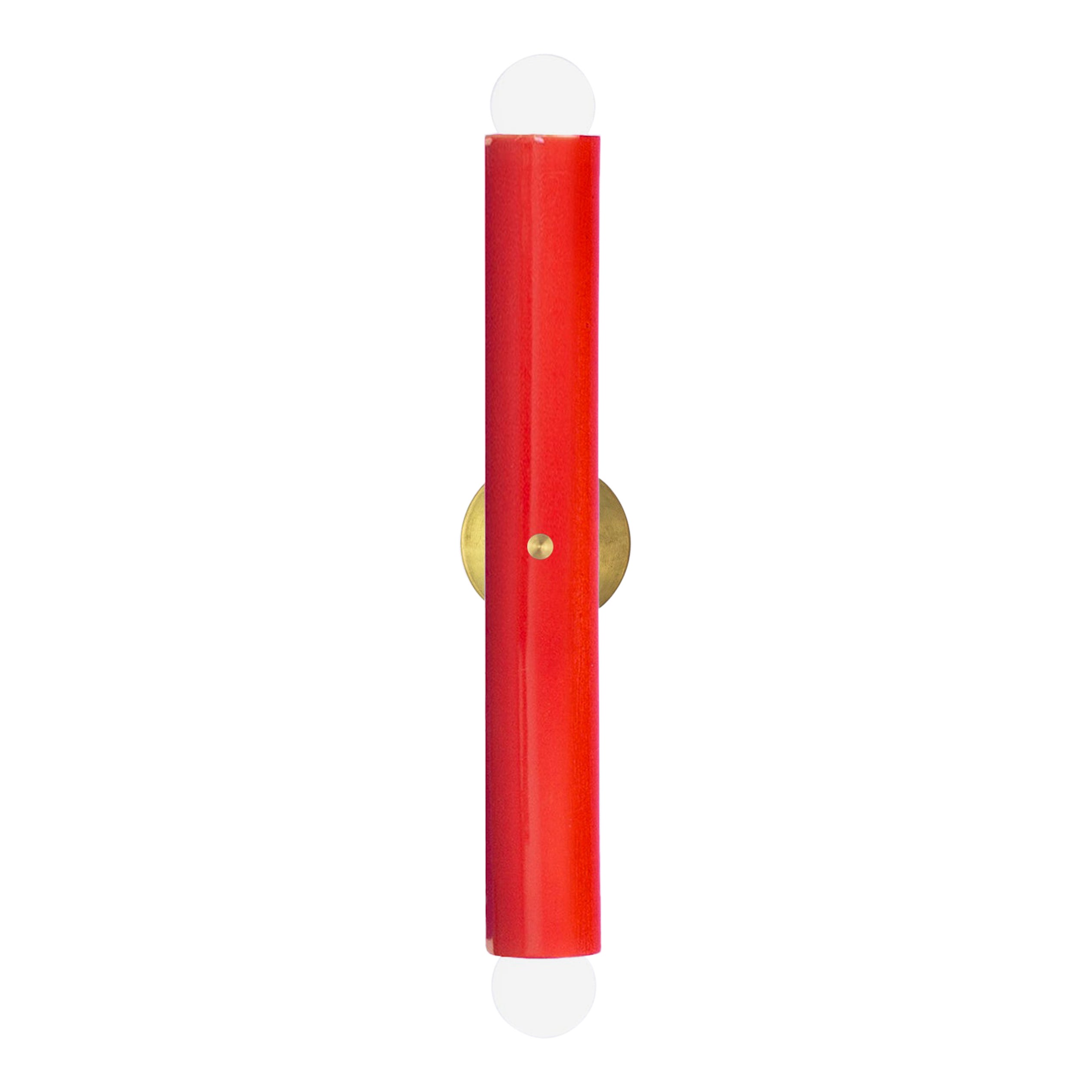 Keramik-Wandleuchte 'TRN' von Pani Jurek, Messing, Rot