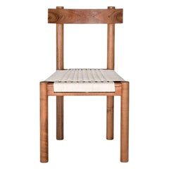 Caribbean Walnut Dining Chair with Handwoven Seat, In Stock