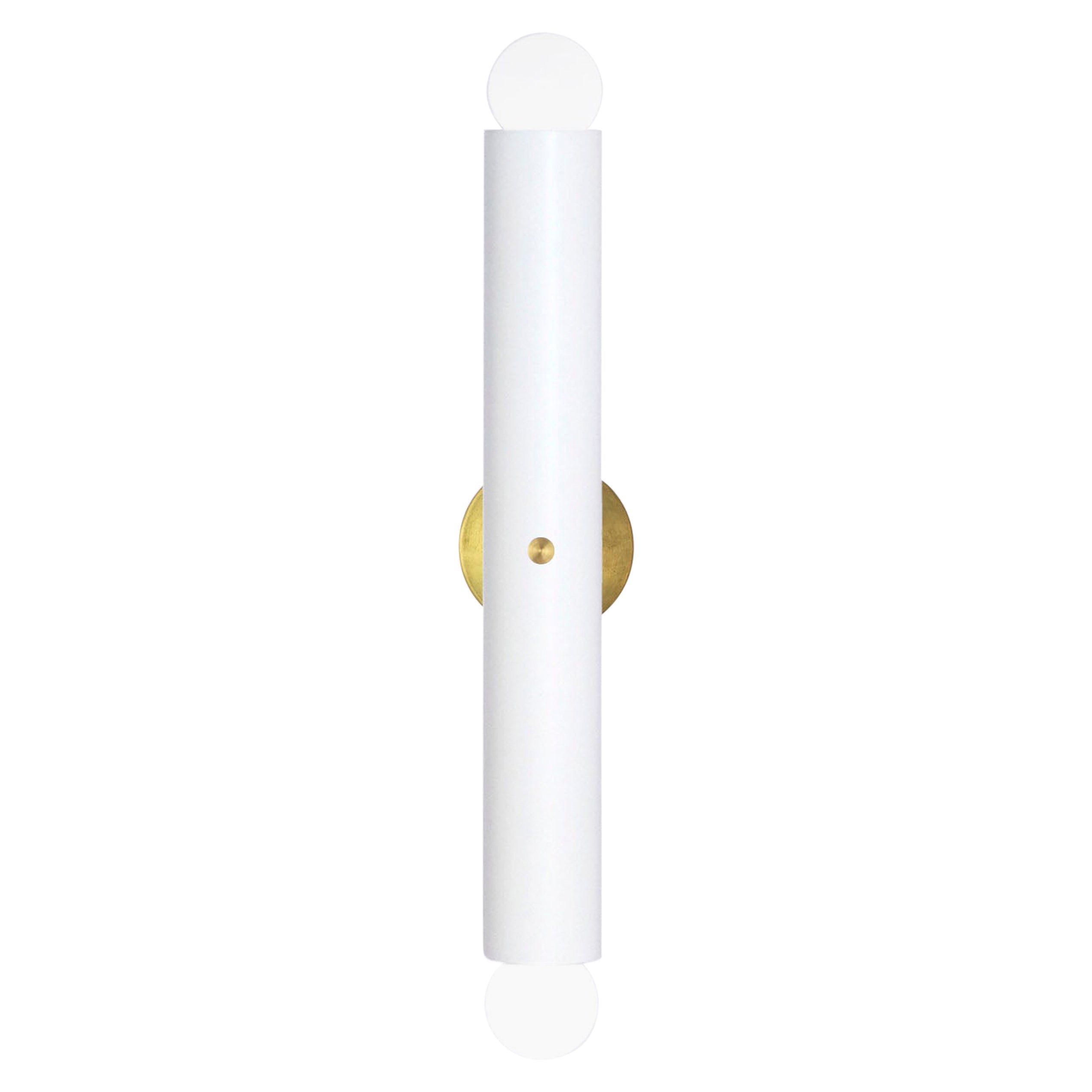Ceramic Wall Lamp 'TRN' by Pani Jurek, Brass, White