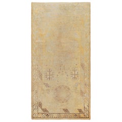 Vintage Khotan Rug In Gold and Brown With Medallions from Rug and Kilim