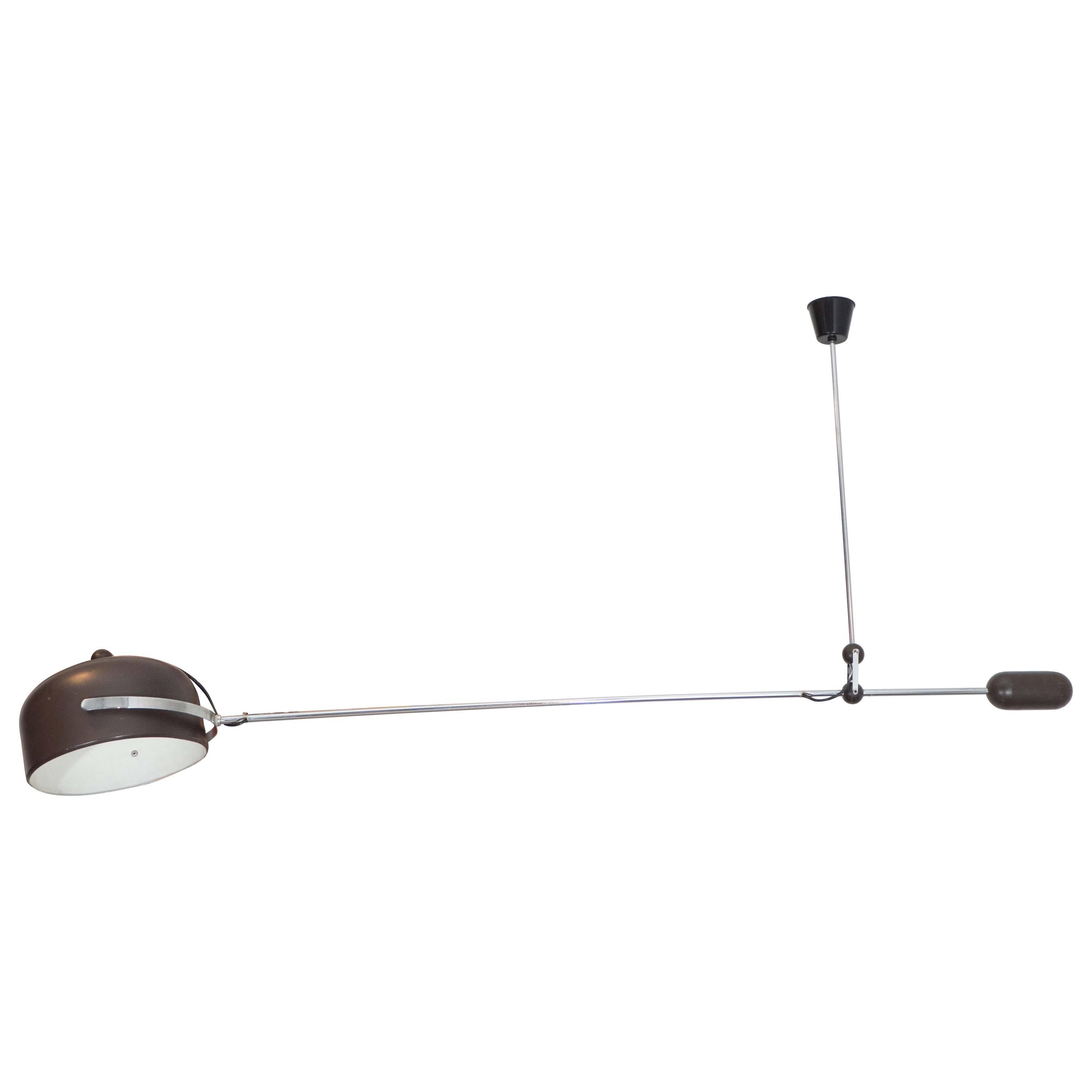 Single Arm Stilnovo Suspension Ceiling Light For Sale