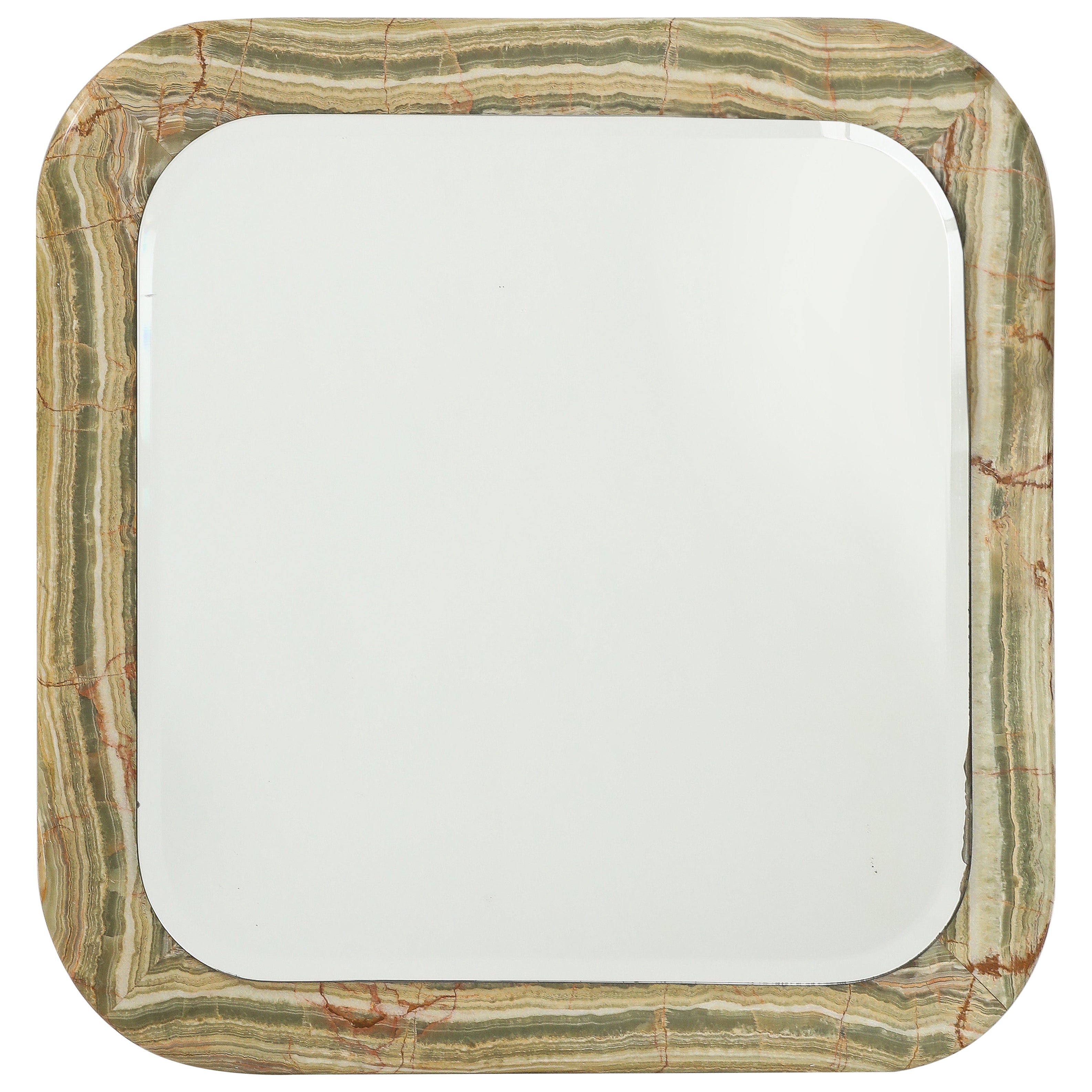 Miroir carré italien des années 1970