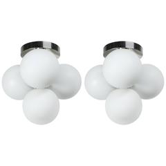 Pair of Globe Flush Mounts/Sconces 7