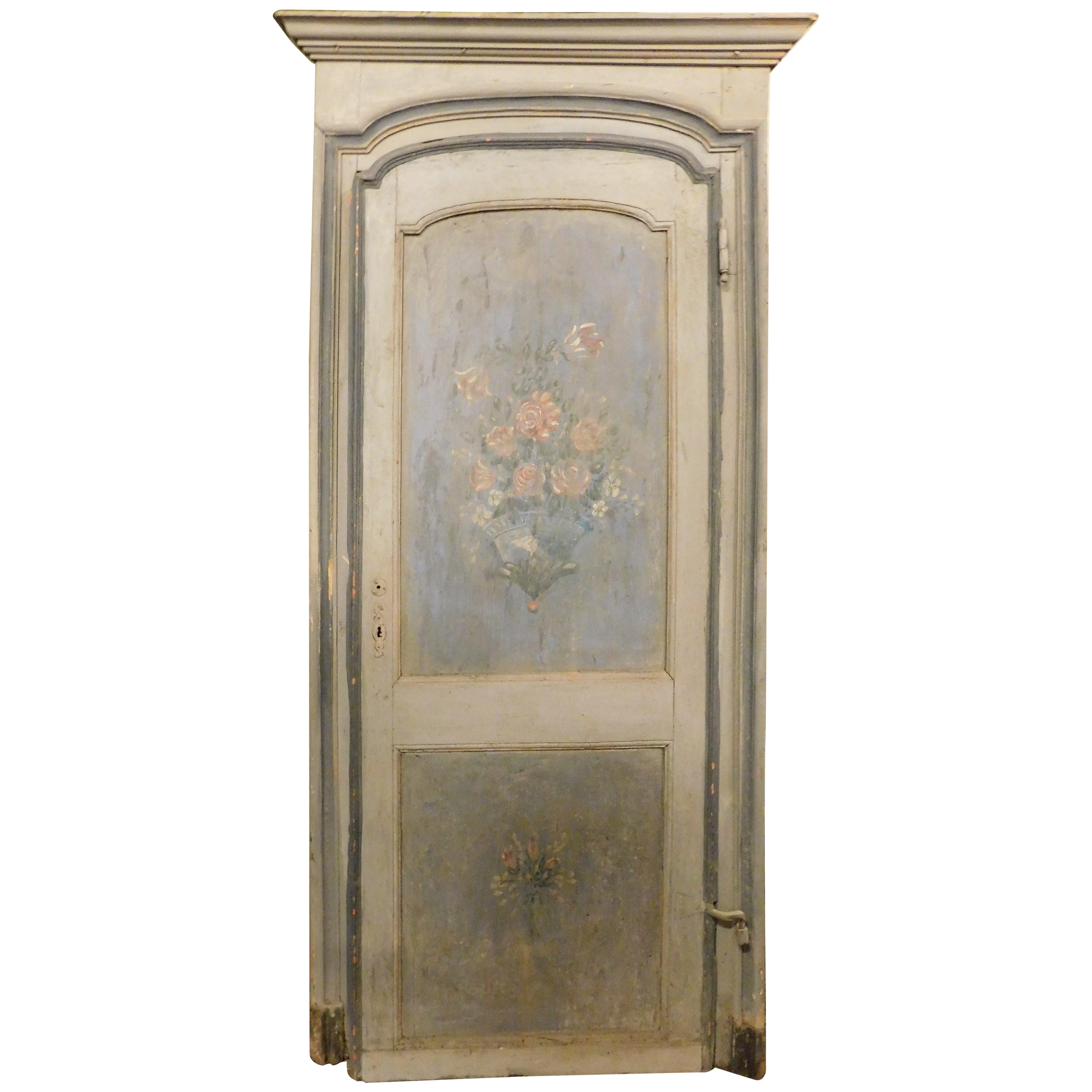 Porte arquée laquée et peinte avec cadre, Italie