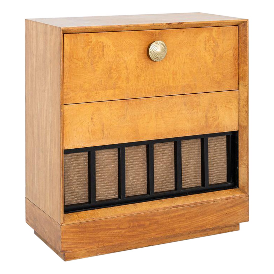 Meuble de lecture en ronce d'acacia Gilbert Rohde pour Herman Miller Paldao, vers 1941