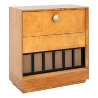 Large Scale Bookcase by Gilbert Rohde with Exotic Paldao Wood at 1stDibs