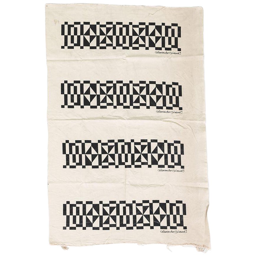 C.1972 Original Tela Alexander Girard Panel Geométrico de Enriquecimiento Medioambiental