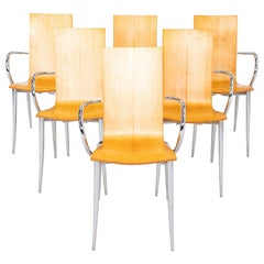 1990s Set of Six Philippe Starck for Driade Olly Tango Dining Arm Chairs