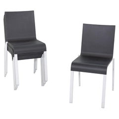 2002 Maarten van Severen para Vitra .03 Sillas apilables de comedor en negro