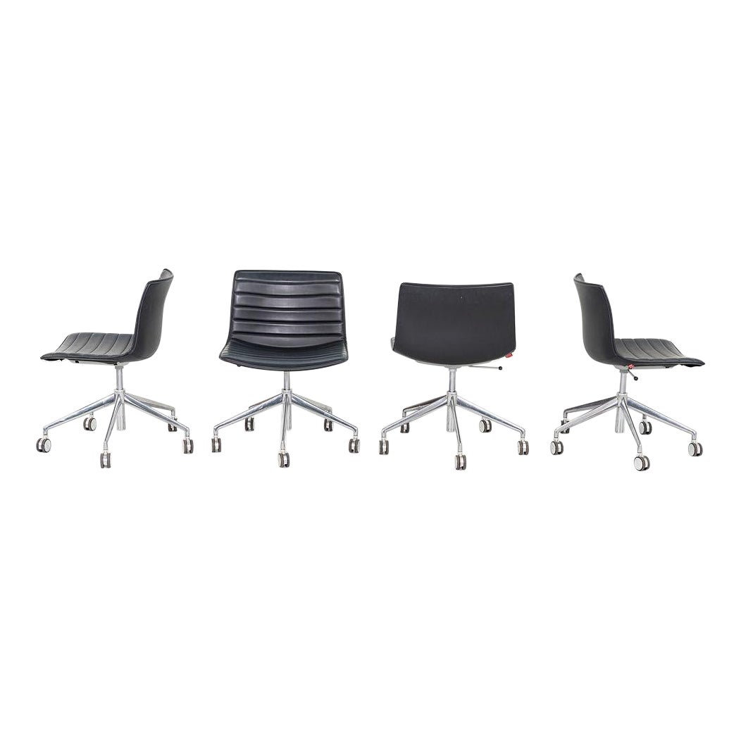 C. 2020 Lievore Altherr Molina for Arper Catifa Desk Chairs in Leather w/ Base