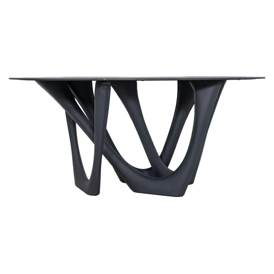 2019 Oskar Zieta pour Zieta G-Table en acier inoxydable noir en vente