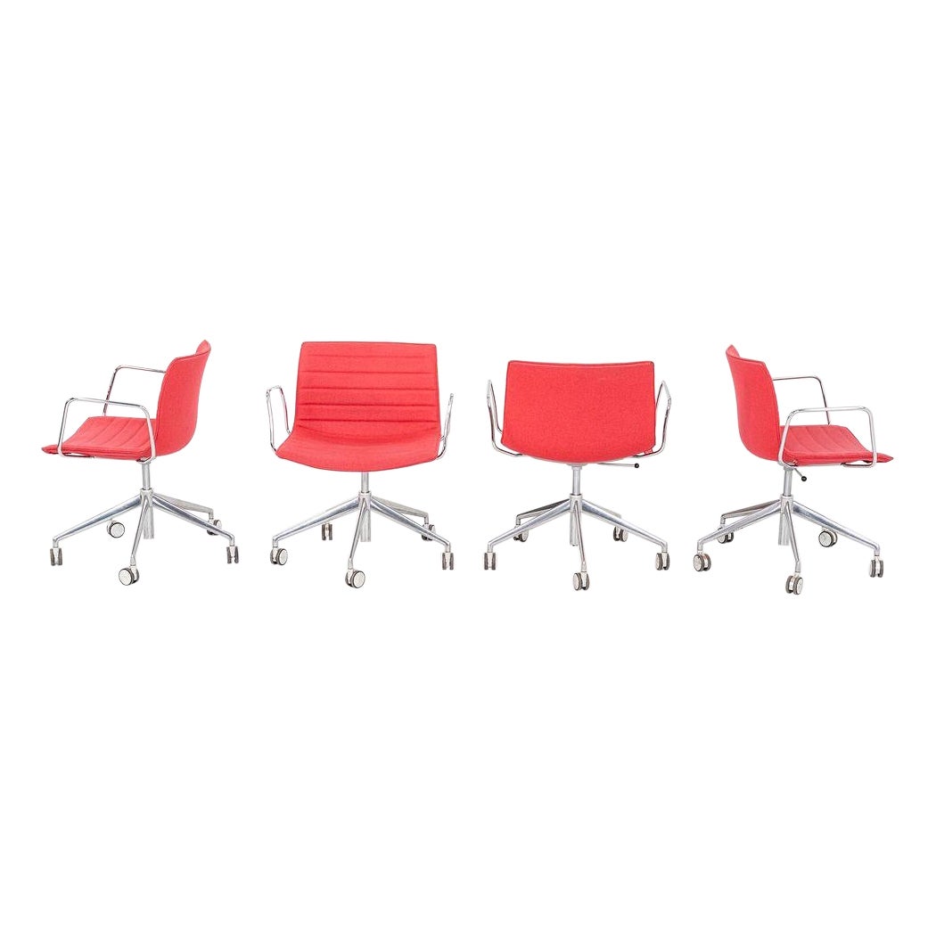 C. 2020 Lievore Altherr Molina for Arper Catifa Desk Chairs w/ Arms & Pnuematic