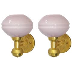 Pair of Italian Soft Purple Murano Glass Sconces 5
