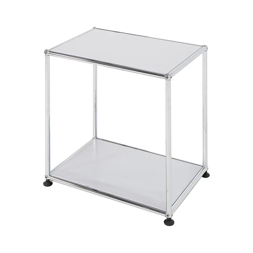 Usm Haller 2010s Second Cycle Side / End Table in Matte Silver 20 x 14 x 21