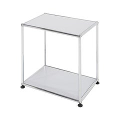 Usm Haller 2010s Second Cycle Side / End Table in Matte Silver 20 x 14 x 21