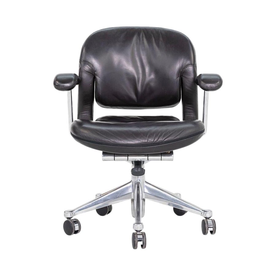 Silla de oficina/escritorio Bill Stumpf para Herman Miller de los años 90 en piel