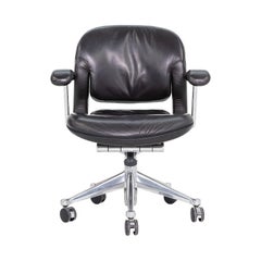 Silla de oficina/escritorio Bill Stumpf para Herman Miller de los años 90 en piel
