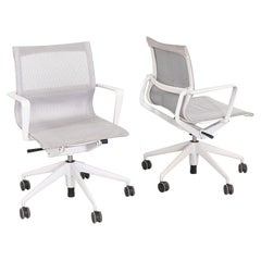 2014 Alberto Meda für Vitra Physix: Schreibtischstühle aus weißem Mesh, 12+ verfügbar