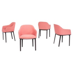 2015 Ronan & Erwan Bouroullec for Vitra Softshell Arm Chairs in Red Fabric