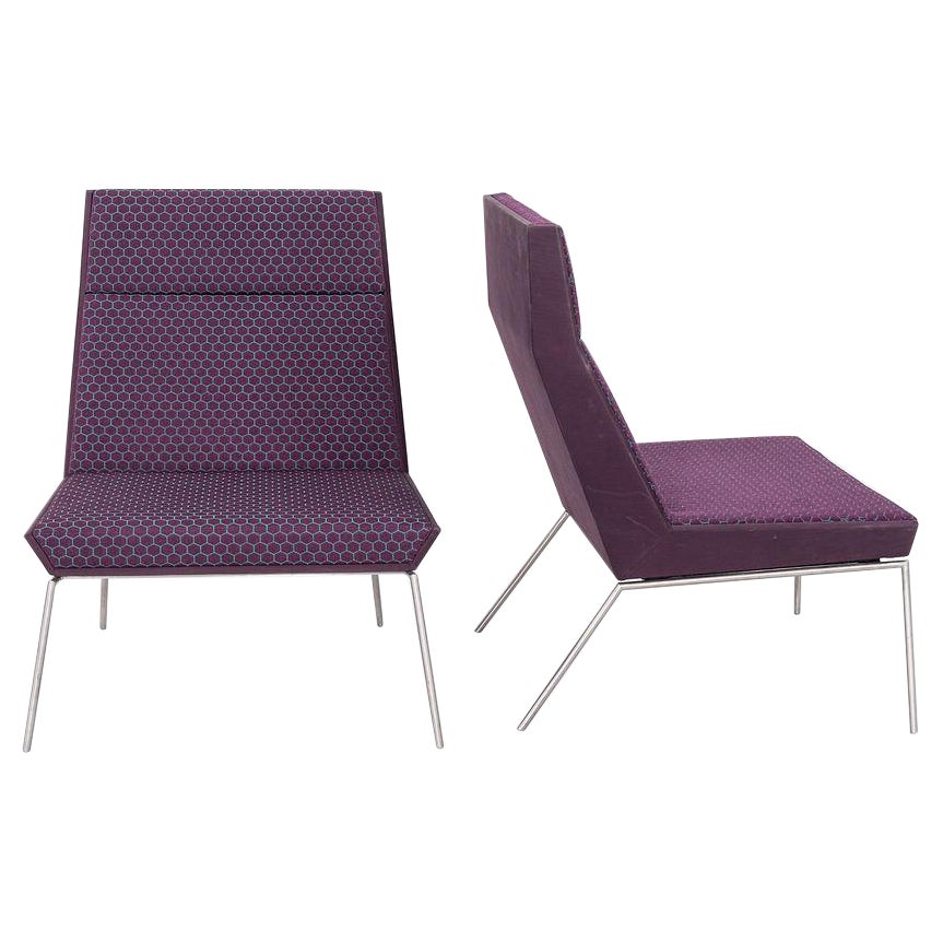2017 Brian Graham for Martin Brattrud Inc. Fold Lounge Chairs in Architex Lotto