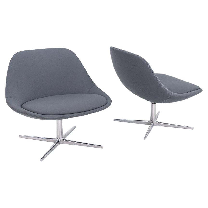 2017 Noe Duchaufour-Lawrance for Bernhardt Design Chiara Lounge Chairs Grey
