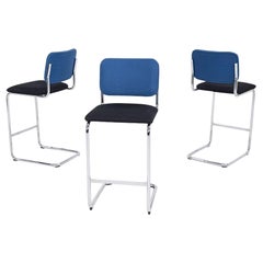 2019 Marcel Breuer for Knoll Cesca Bar Stools in Two Tone Fabric 6x Available