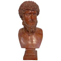 Italian Terracotta Male Bust Sculpture