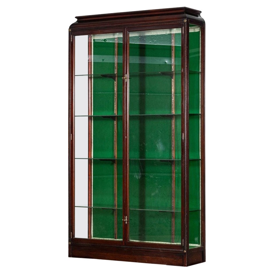 19thC English Mahogany Glazed Display Cabinet