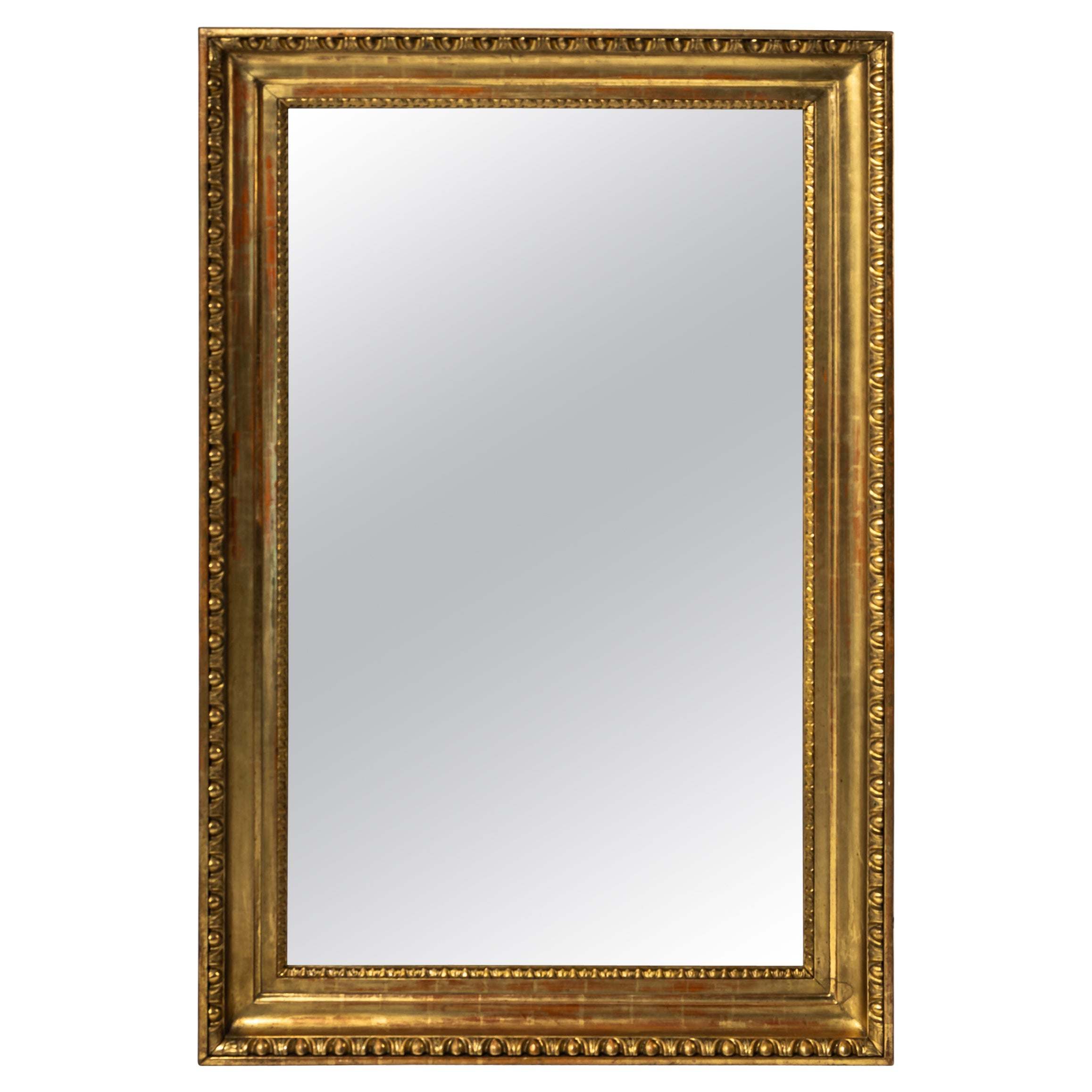Impresionante espejo de pared antiguo, dorado original, Biedermeier, 1820, Austria
