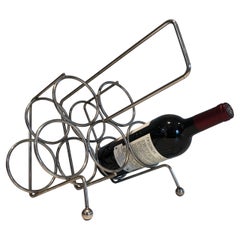 Versilberter Metallflaschenhalter. Französische Arbeit. CIRCA 1950