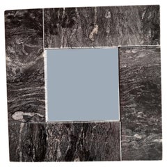 Espejo Decorativo Mármol Negro Lujo Diseño Artesanal Contemporáneo Regalo Meddel
