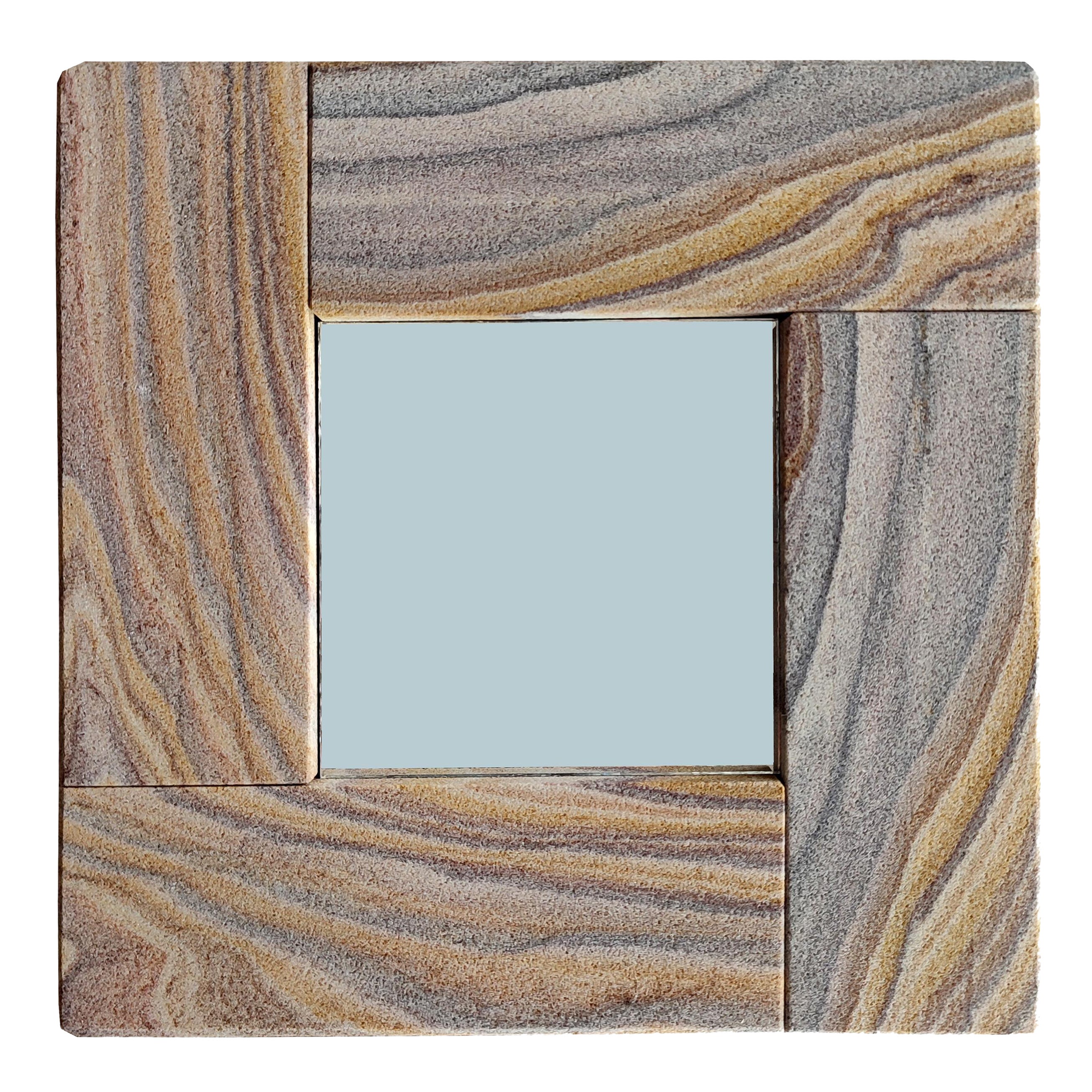 Lujoso Espejo Decorativo de Piedra Caliza Exquisito Regalo Artesanal Joaquín Moll Meddel