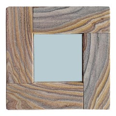 Lujoso Espejo Decorativo de Piedra Caliza Exquisito Regalo Artesanal Joaquín Moll Meddel