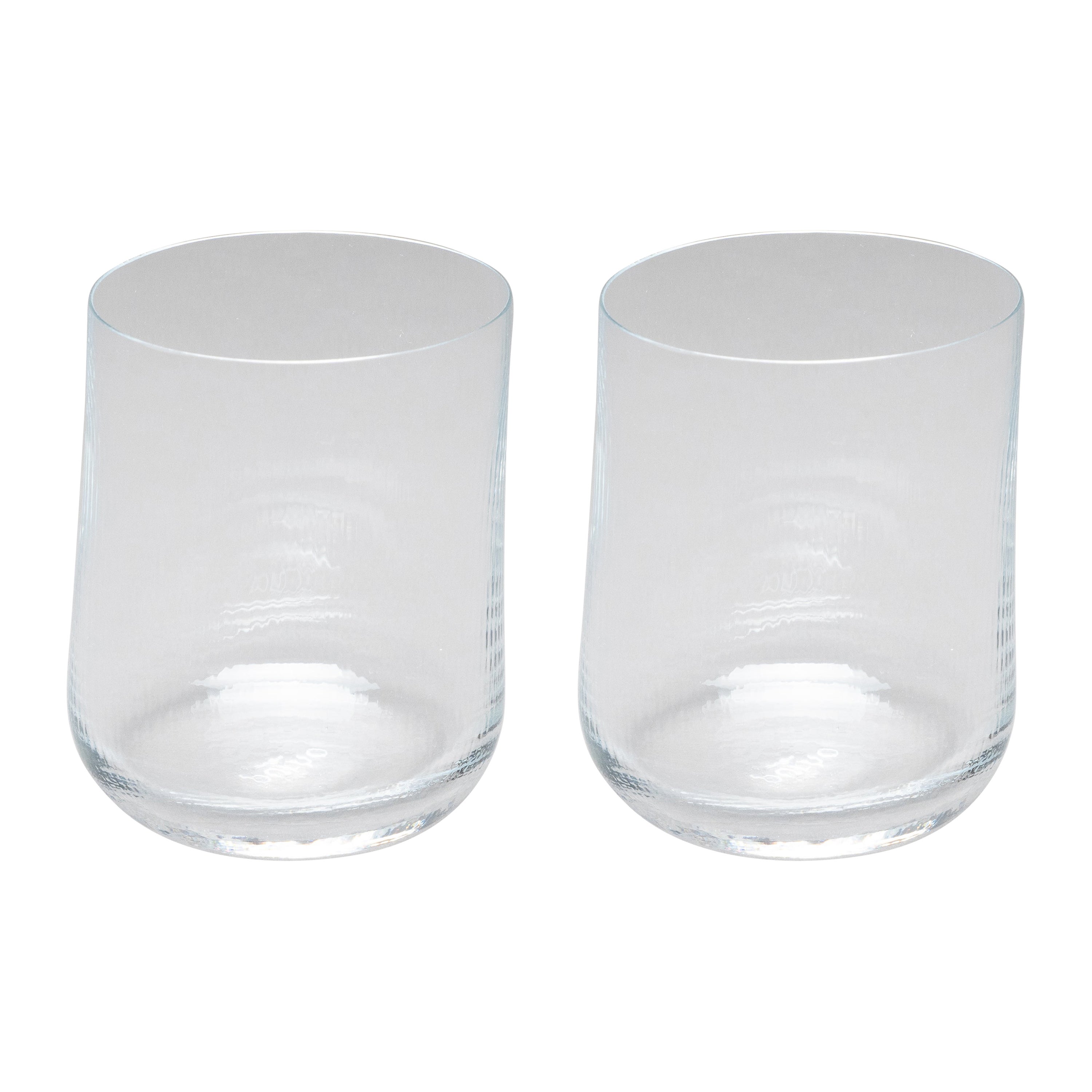 21st Century Federico Peri Stilla Liquida Crystal Large 2-Tumblers Murano