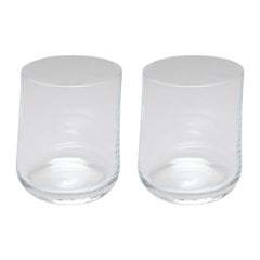 21st Century Federico Peri Stilla Liquida Crystal Large 2-Tumblers Murano
