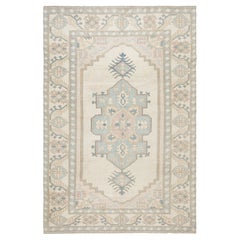 6.4x9.8 Ft Vintage Handmade Turkish Area Rug with Geometric Design, 100% Wool (en anglais)