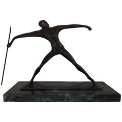 Wilhelm Andreas Bronze Sculpture of Athlete 'Spear Thrower'