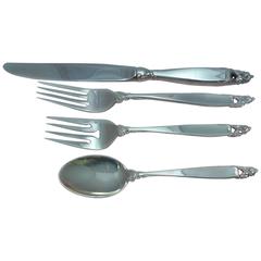 Counterpoint by Lunt Sterling Silver Flatware Set for Eight Service 34 Pieces