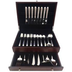 Silver Flutes by Towle Sterling Silver Flatware Set for Eight Service 54 Pieces