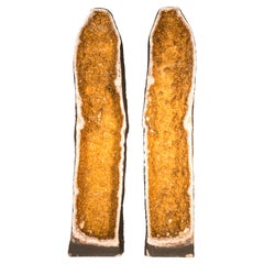 .1 Ft Tall Citrine Cathedral Geodes Pair – X-large Orange Citrine Geodes