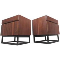 Pair of Mid-Century Decorative Nightstands by American of Martinsville