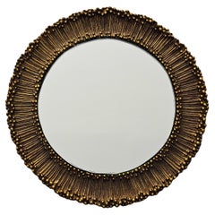 Brutalist Sunburst Mirror done in Bronze // Austria 1960s